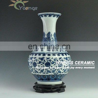 Chinese porcelain blue and white vases for wholesale