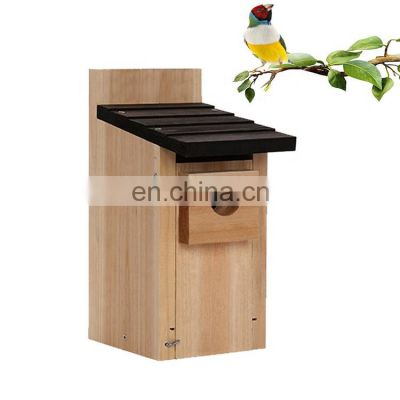 High quality outdoor water proof wooden bird cage bird house,outdoors diy bluebird nest box hanging tree wooden birdhouse