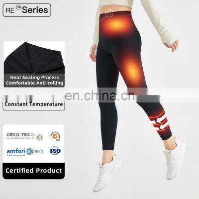 Winter Fleece Warm Anti Rolling Yoga Fitness Leggings Custom High Waist Sports Gym Pants