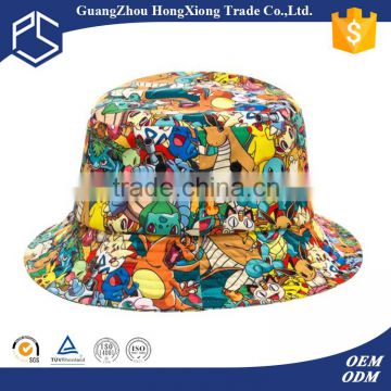 Alibaba cute fashion high quality cheap custom anime bucket hat