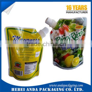 BPA free baby food pouch bags/ stand up spout pouch for fruit juice packaging