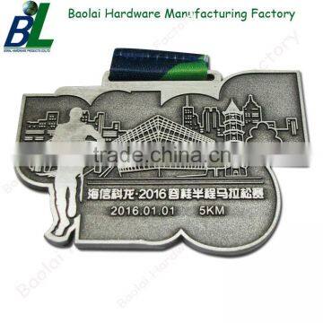 Letter shape antique 5KM city marathon medals