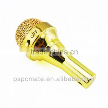 gold microphone portable speaker,gift speaker
