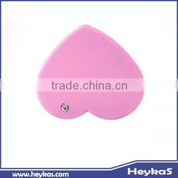 promotional colorful heart shape gift power bank with LED light