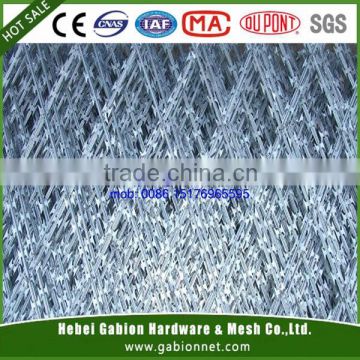 BTO-10 hot dip galvanized razor wire fence price/barb wire