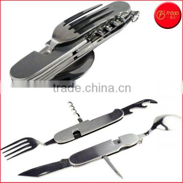 Multi-function camping cutlery Camping Stainless Steel Detachable Knife
