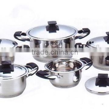 10pcs set stainless steel hot pot double sided deep master frying pan