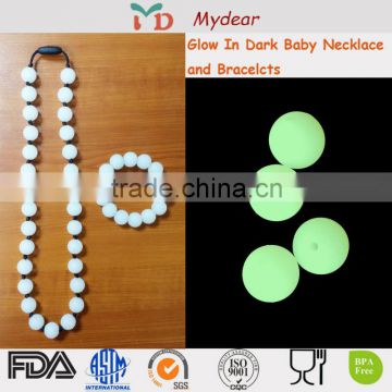 Silicone Luminous Glow In The Dark Beads Necklace