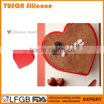 Hot Sale High Quality silicone human heart shaped birthday cake mold pan