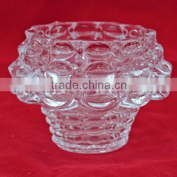 wholesale hot sale home decration clear glass candle holder                        
                                                Quality Choice