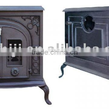 wood burning stove with water boiler