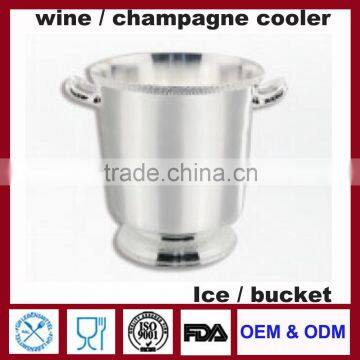 silver plated large ice bucket wine coolers ice bucket wine ice bucket for hotel bar home party restaurant OEM ODM real silver