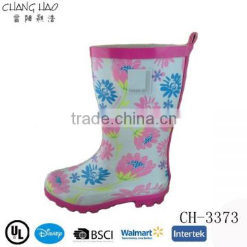 Girl flower waterproof rubber rain boot