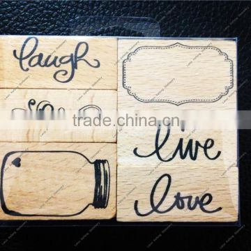 Popular hot sale wooden rubber stamp