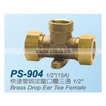 High Quality Taiwan made brass pipe fitting connector tee