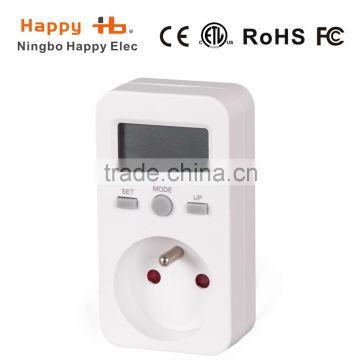 france Energy Electricity Usage Watt Calculator Monitor Plug-in Power Consumption LED digital power Electrical Power Meter