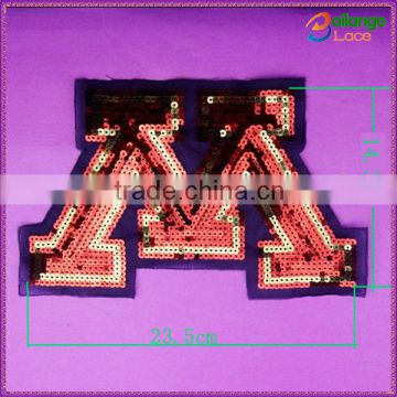 China manufacturer wholesale sequin swiss embroidery patch for accessory