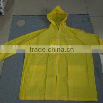 plastic foldable rain jacket/rain wear