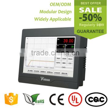 YUDIAN AI-3756 7 inch touch screen temperautre controller data logger with ssr output