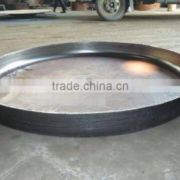 pressed steel tank end flat dished head in concrete mixing bowls