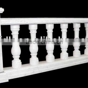 Natural Carved White Marble Baluster Handrail Stairs