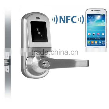Smartphone Metal NFC Door Lock unlocked via Smartphone NFC tag with APP