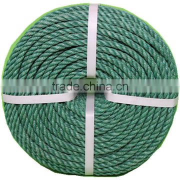 double twisted 8mm diameter dark green pe rope for wrapping water pump