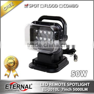 50W spotlight wireless remote search light with magnet 4WD vehicles truck tractor emergency fire truck spot lamp