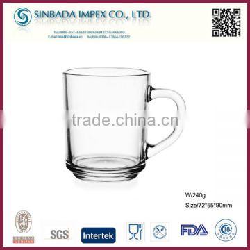 SGS Level KTZB24, wholesale price exquisite clear glass coffee cup