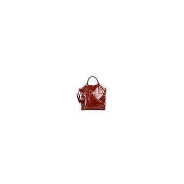 Luxury Handmade Shopper Women Shoulder Bag With Wine Red Oil Leather