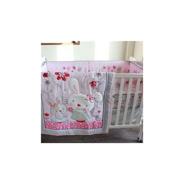 100% Cotton Baby Crib Bedding Set And Kids Rabbit Bedding Set Made In China