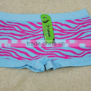 blue & rosy pattern Women seamless underwear boxer short