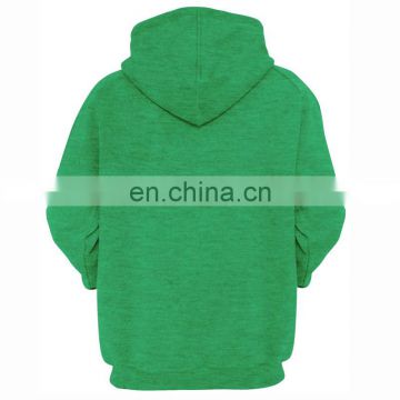 Green heavyweight cotton hoodies silk screen printing men's hoodies & sweatshirts