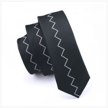 Digital Printing Adjustable Silk Woven Neckties Plain Purple