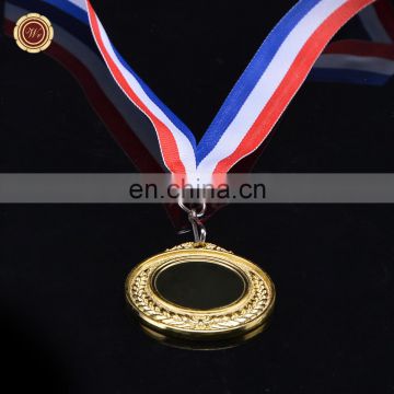 Wr Customized Gifts Wholesale Metal Metal Art Crafts Quality Gold Medal with Ribbon
